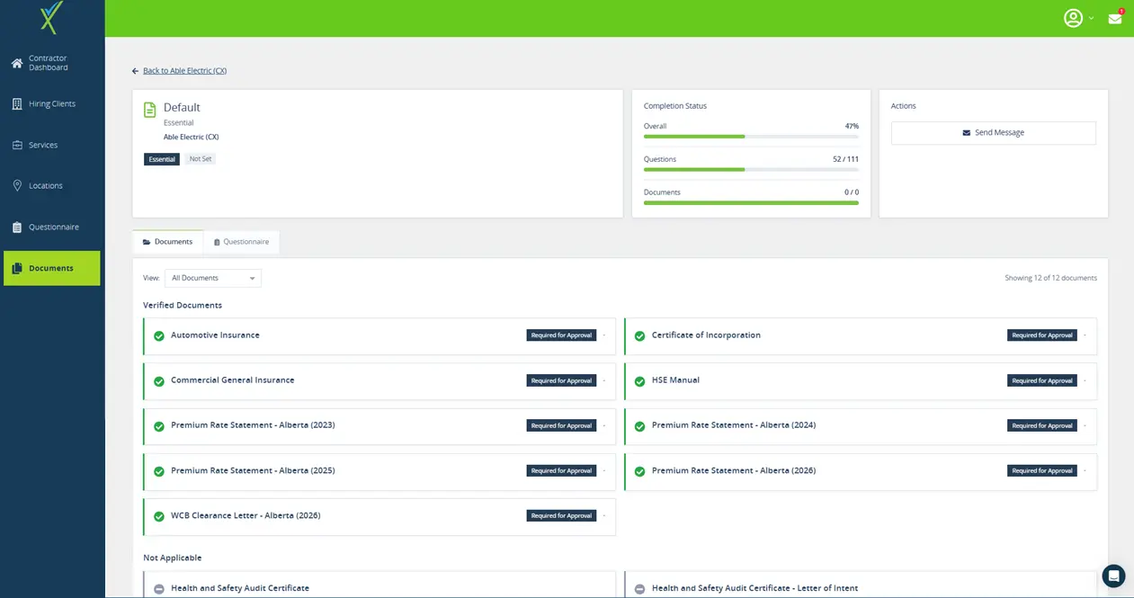 Document-Management Contractor Management